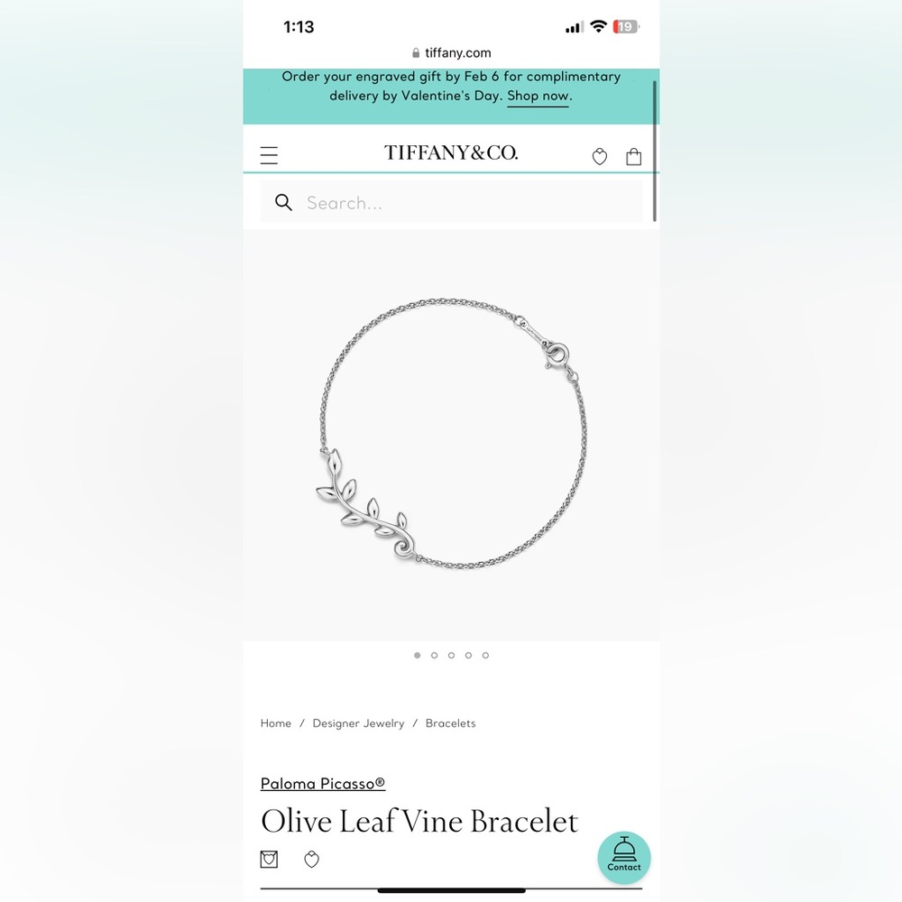 Tiffany & Co. Olive Leaf Vine Bracelet